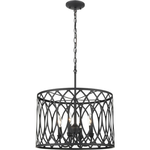 Arelyn 4 Light 18 inch Matte Black Indoor Pendant Ceiling Light